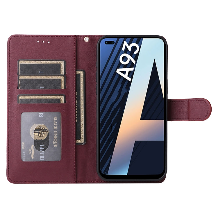 For OPPO A93 4G / F17 Pro Diamond Lattice Leather Flip Phone Case