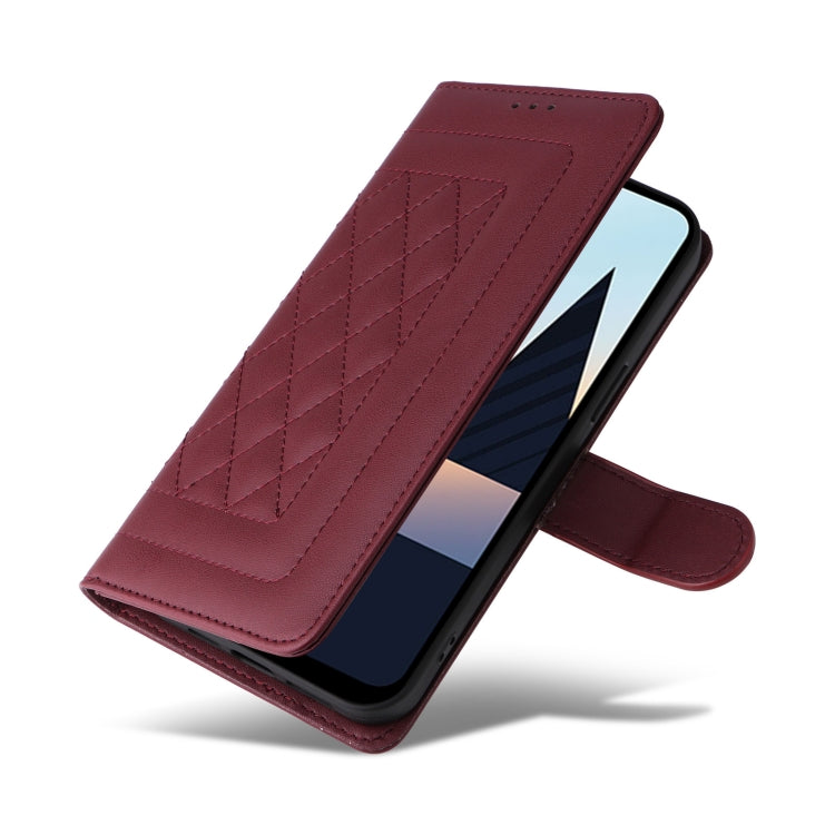 For OPPO A93 4G / F17 Pro Diamond Lattice Leather Flip Phone Case