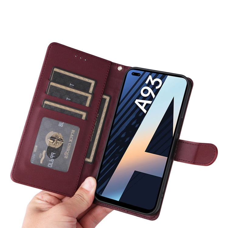 For OPPO A93 4G / F17 Pro Diamond Lattice Leather Flip Phone Case