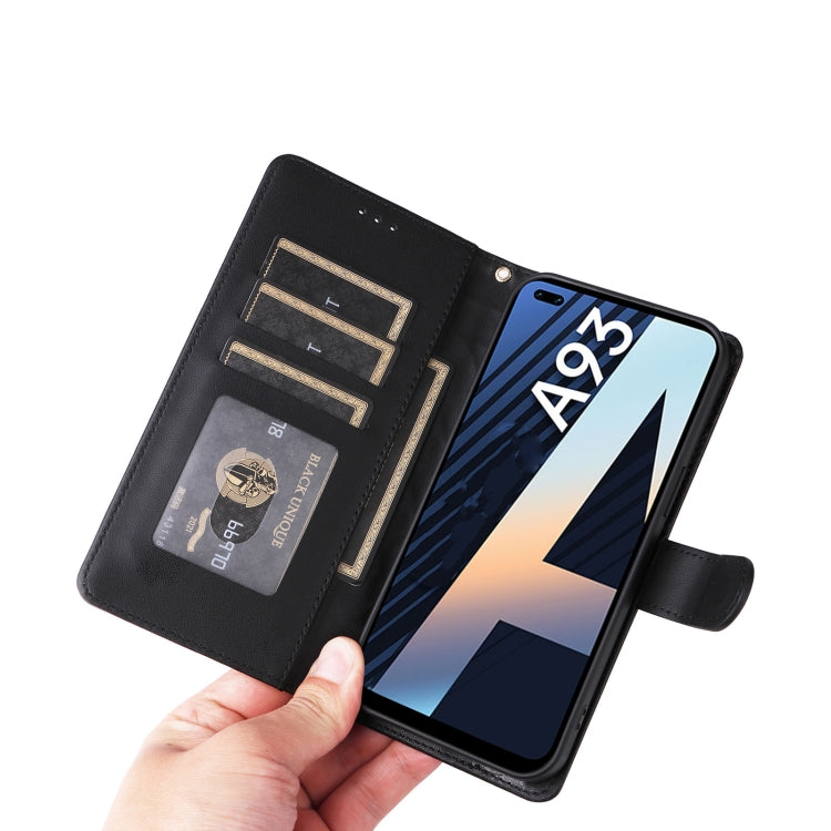 For OPPO A93 4G / F17 Pro Diamond Lattice Leather Flip Phone Case