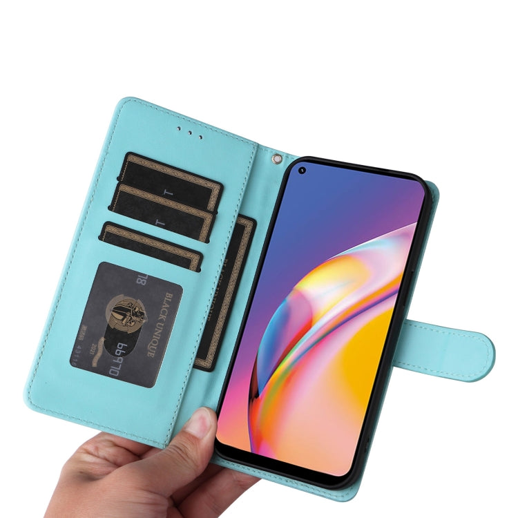 For OPPO A94 / F19 Pro Diamond Lattice Leather Flip Phone Case