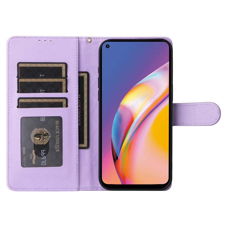 For OPPO A94 / F19 Pro Diamond Lattice Leather Flip Phone Case