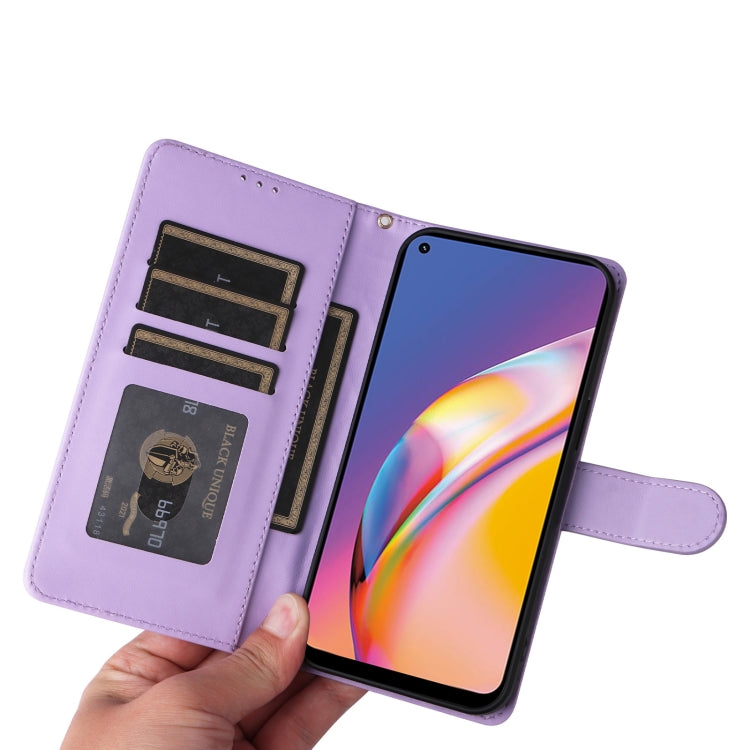 For OPPO A94 / F19 Pro Diamond Lattice Leather Flip Phone Case
