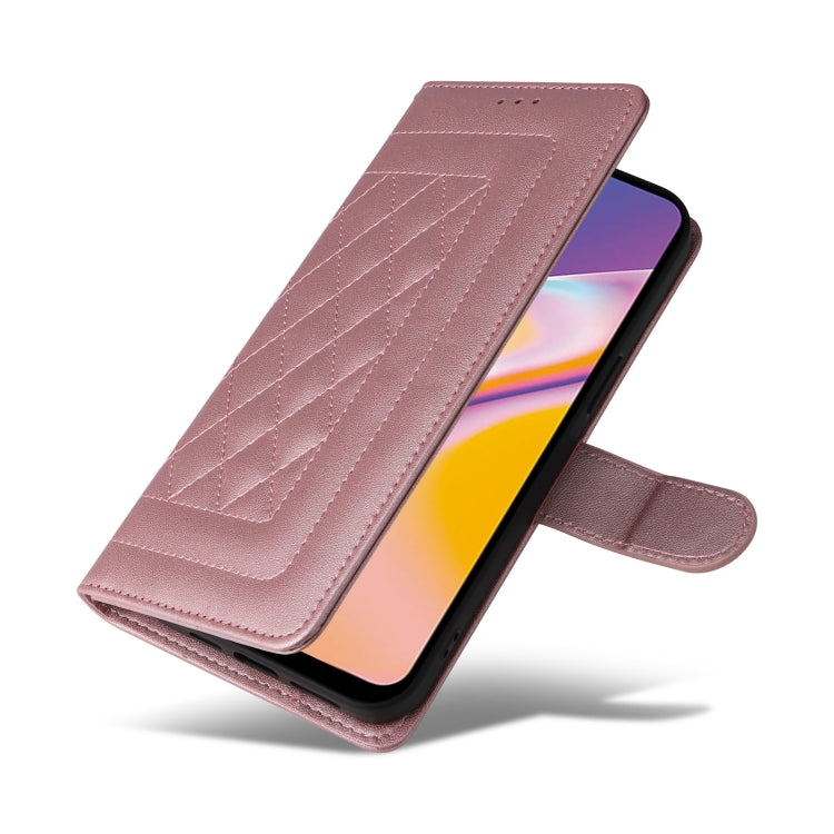 For OPPO A94 / F19 Pro Diamond Lattice Leather Flip Phone Case