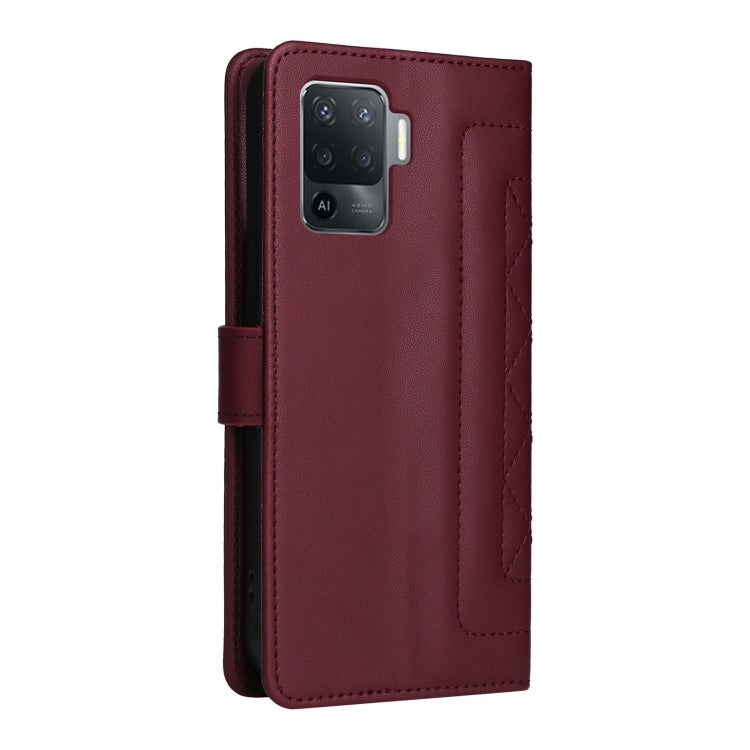 For OPPO A94 / F19 Pro Diamond Lattice Leather Flip Phone Case