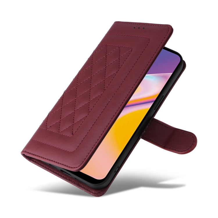 For OPPO A94 / F19 Pro Diamond Lattice Leather Flip Phone Case