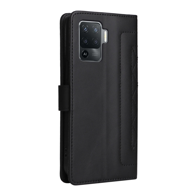 For OPPO A94 / F19 Pro Diamond Lattice Leather Flip Phone Case