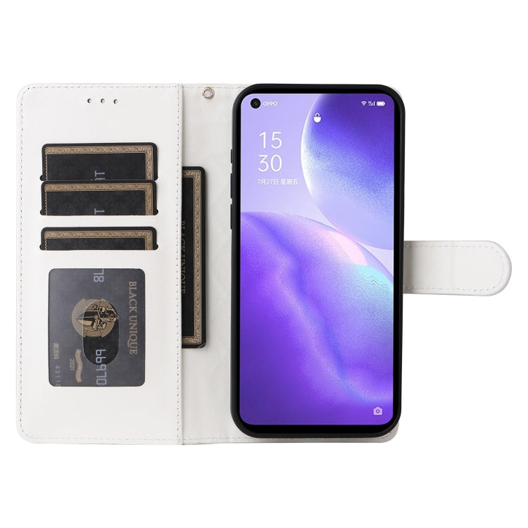 For OPPO Reno5 5G / Find X3 Lite Diamond Lattice Leather Flip Phone Case