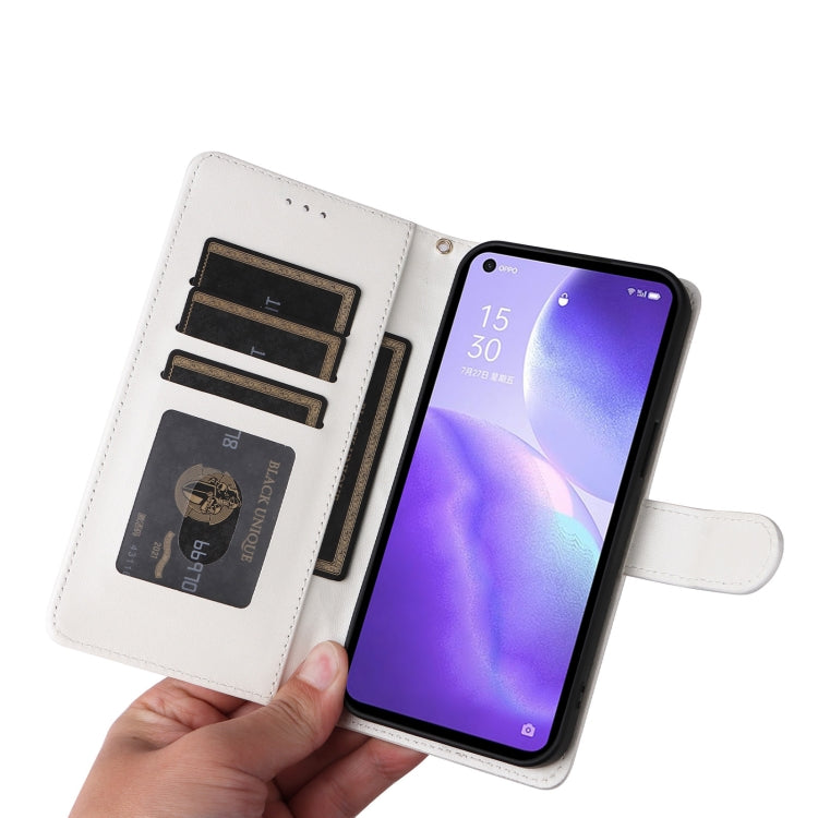 For OPPO Reno5 5G / Find X3 Lite Diamond Lattice Leather Flip Phone Case