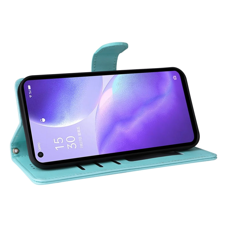 For OPPO Reno5 5G / Find X3 Lite Diamond Lattice Leather Flip Phone Case