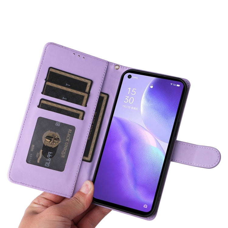 For OPPO Reno5 5G / Find X3 Lite Diamond Lattice Leather Flip Phone Case