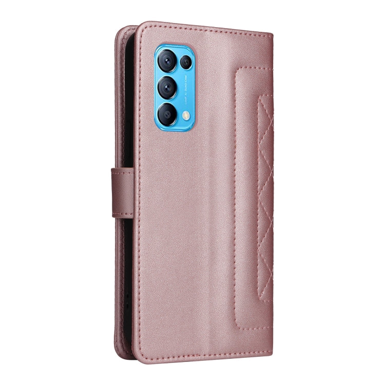 For OPPO Reno5 5G / Find X3 Lite Diamond Lattice Leather Flip Phone Case