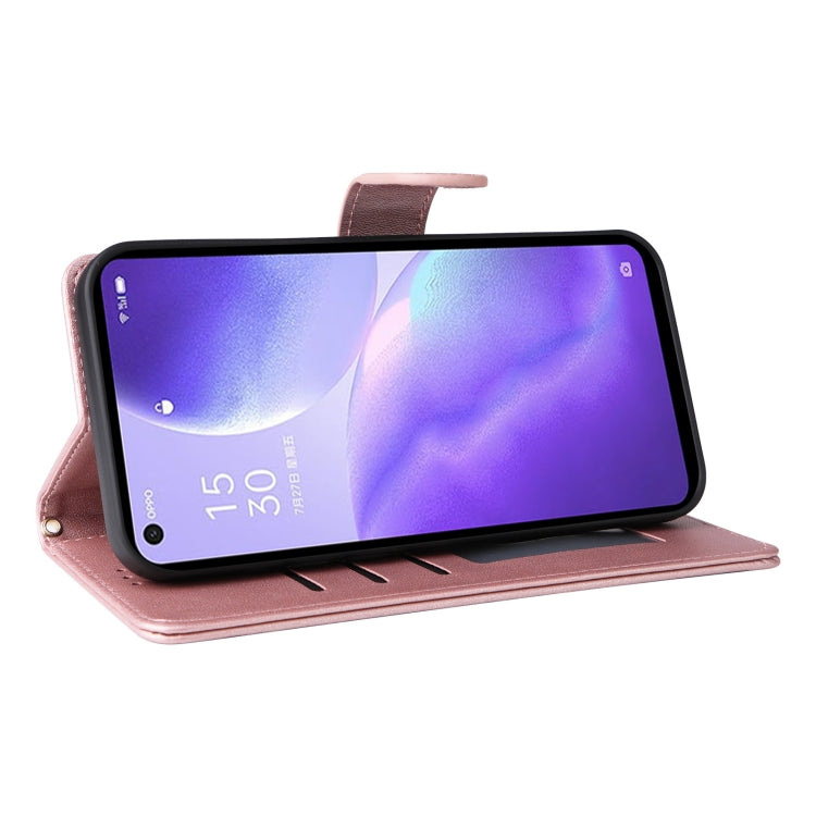 For OPPO Reno5 5G / Find X3 Lite Diamond Lattice Leather Flip Phone Case