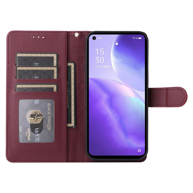 For OPPO Reno5 5G / Find X3 Lite Diamond Lattice Leather Flip Phone Case