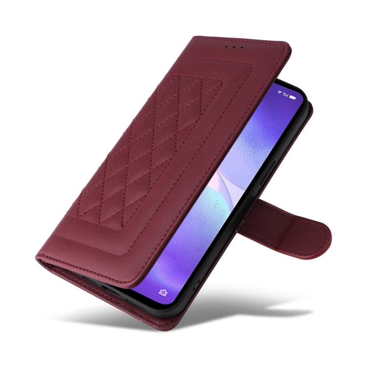For OPPO Reno5 5G / Find X3 Lite Diamond Lattice Leather Flip Phone Case