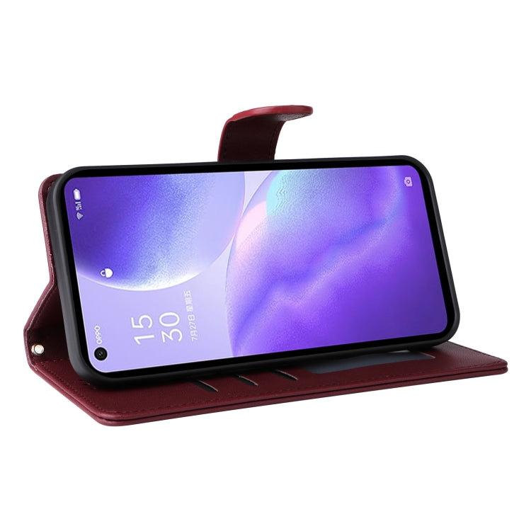 For OPPO Reno5 5G / Find X3 Lite Diamond Lattice Leather Flip Phone Case