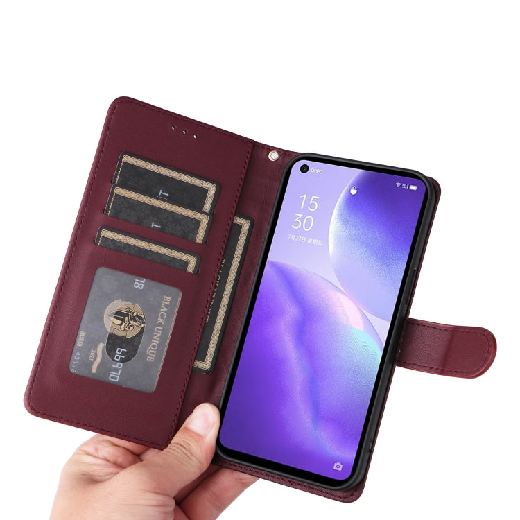 For OPPO Reno5 5G / Find X3 Lite Diamond Lattice Leather Flip Phone Case