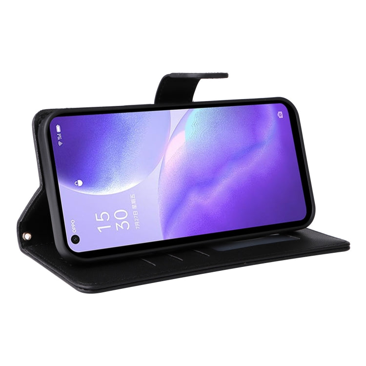 For OPPO Reno5 5G / Find X3 Lite Diamond Lattice Leather Flip Phone Case