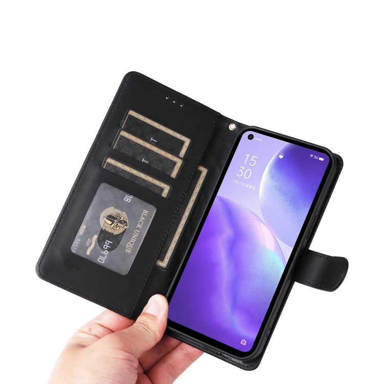For OPPO Reno5 5G / Find X3 Lite Diamond Lattice Leather Flip Phone Case