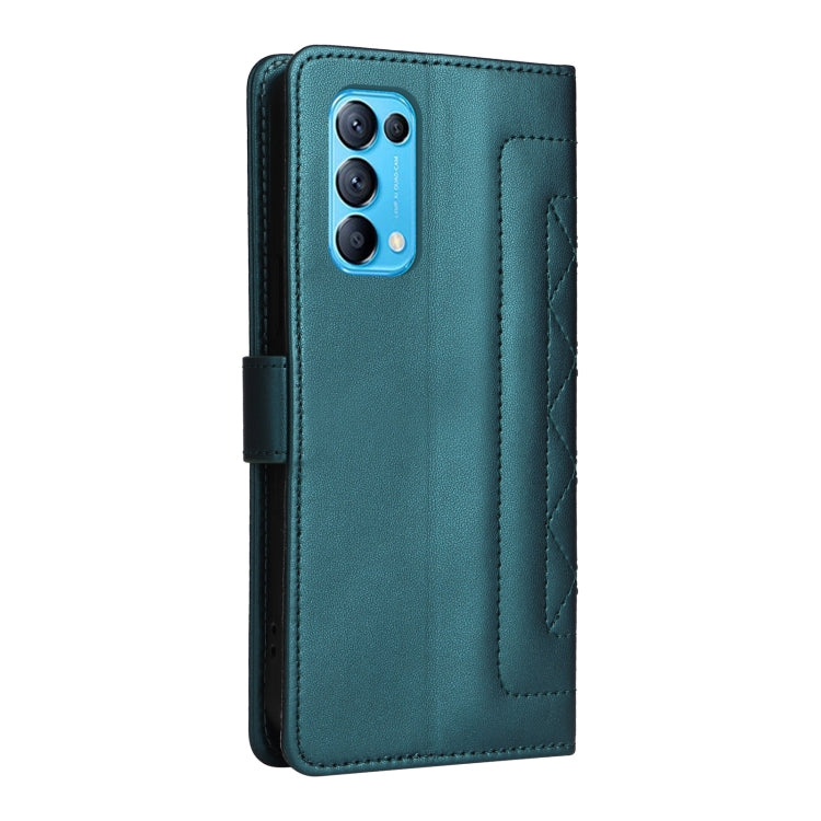 For OPPO Reno5 5G / Find X3 Lite Diamond Lattice Leather Flip Phone Case