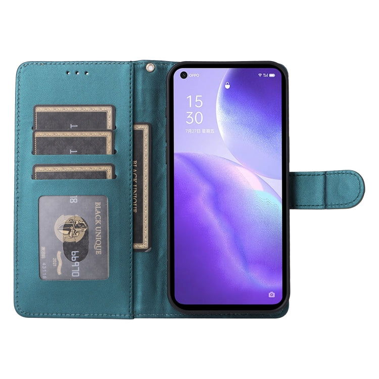 For OPPO Reno5 5G / Find X3 Lite Diamond Lattice Leather Flip Phone Case