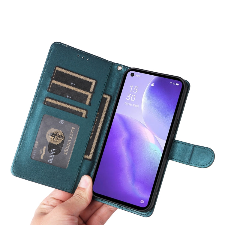 For OPPO Reno5 5G / Find X3 Lite Diamond Lattice Leather Flip Phone Case