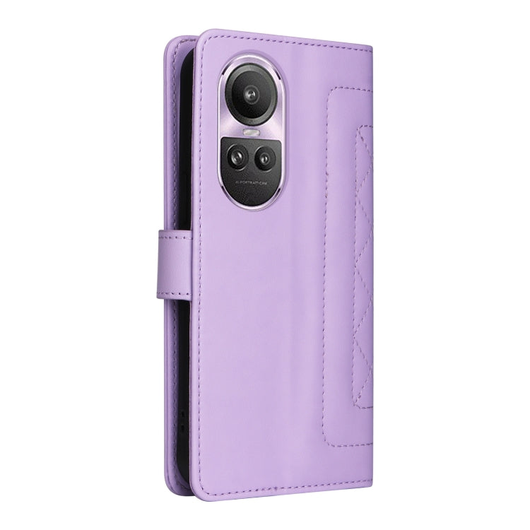 For OPPO Reno10 5G / Reno10 Pro 5G Diamond Lattice Leather Flip Phone Case