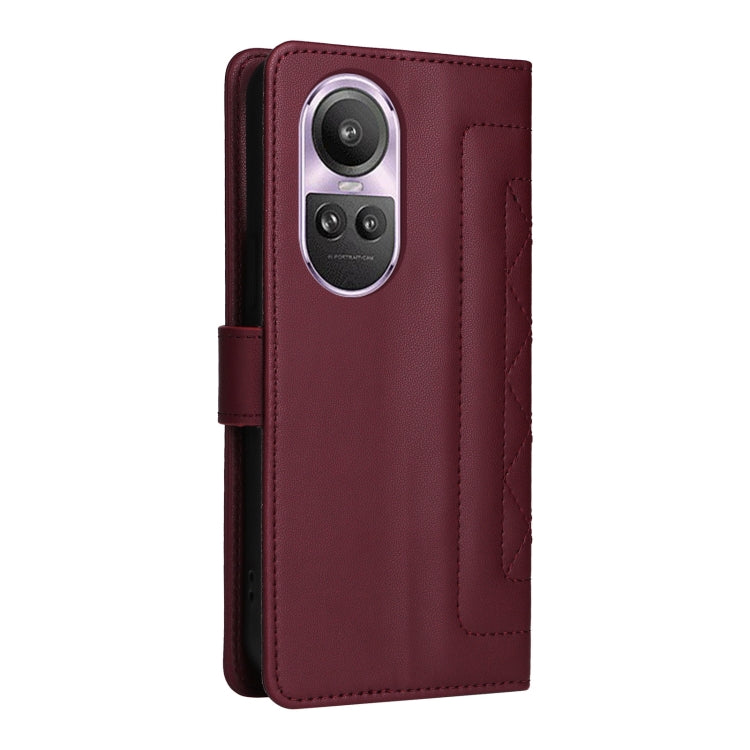 For OPPO Reno10 5G / Reno10 Pro 5G Diamond Lattice Leather Flip Phone Case