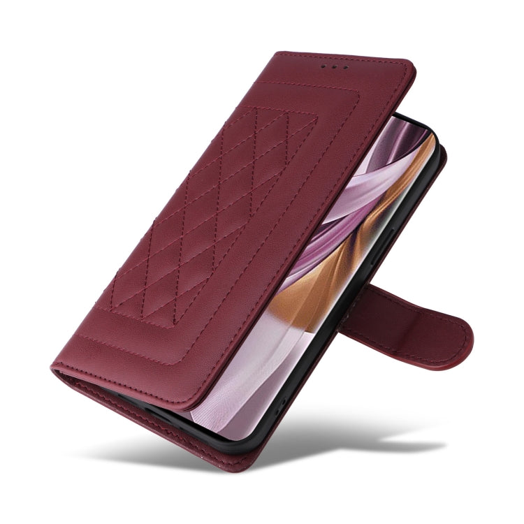 For OPPO Reno10 5G / Reno10 Pro 5G Diamond Lattice Leather Flip Phone Case