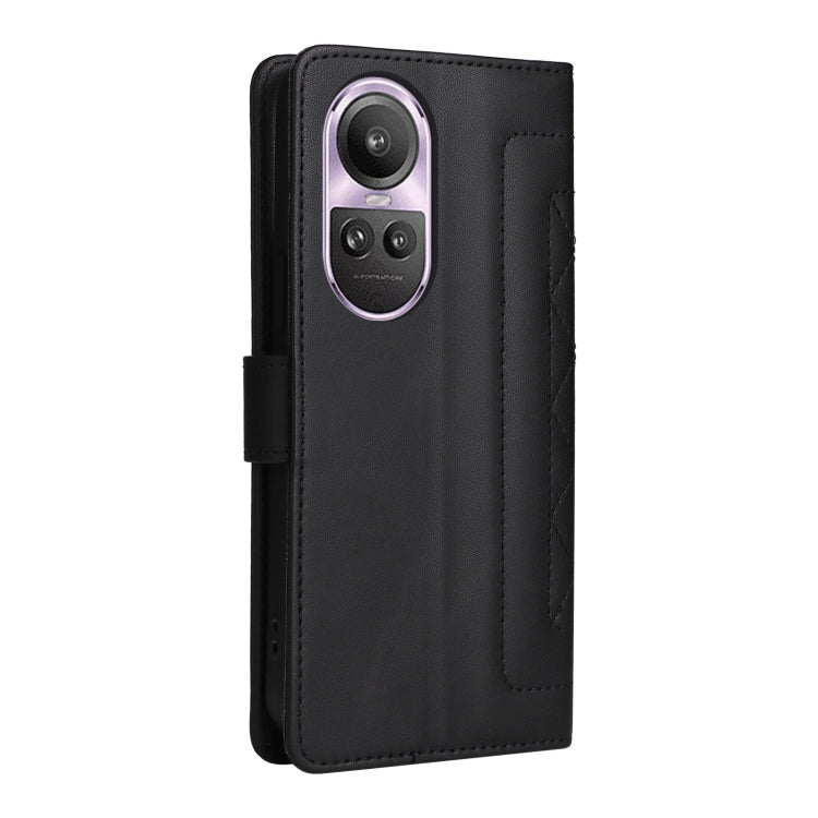 For OPPO Reno10 5G / Reno10 Pro 5G Diamond Lattice Leather Flip Phone Case