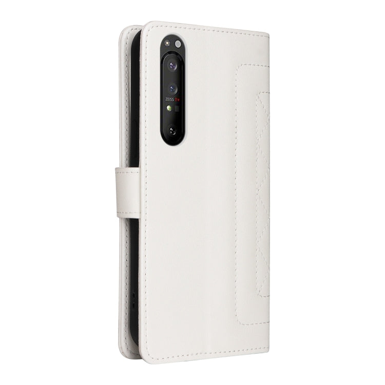 For Sony Xperia 1 II Diamond Lattice Leather Flip Phone Case
