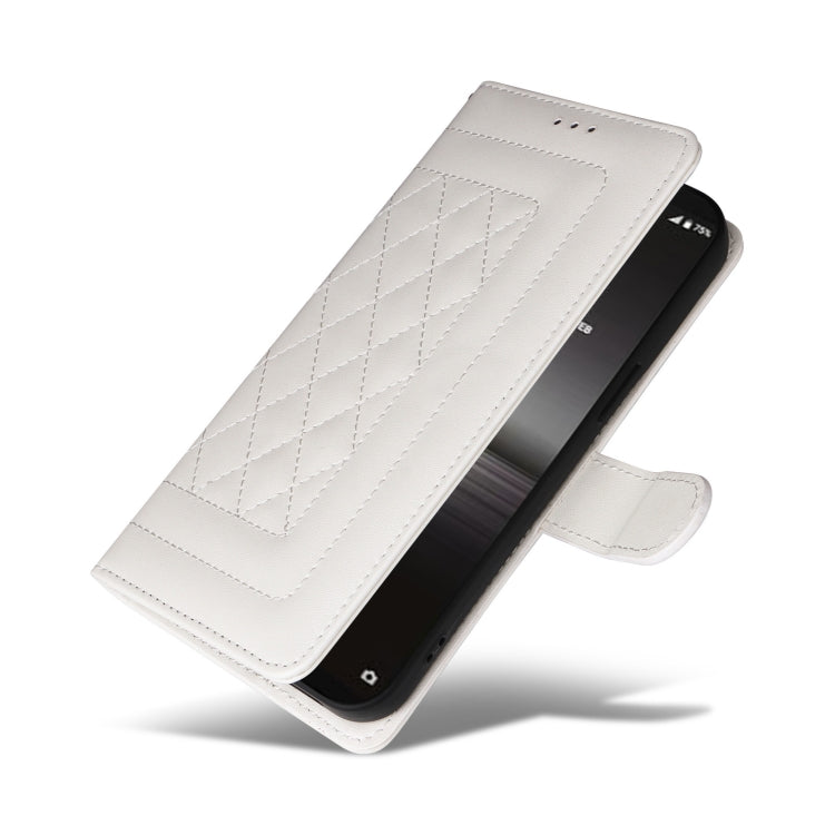 For Sony Xperia 1 II Diamond Lattice Leather Flip Phone Case