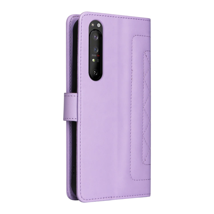 For Sony Xperia 1 II Diamond Lattice Leather Flip Phone Case