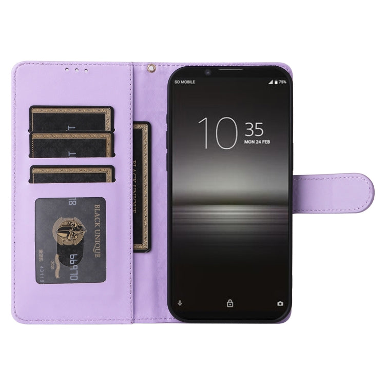 For Sony Xperia 1 II Diamond Lattice Leather Flip Phone Case