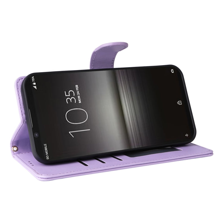 For Sony Xperia 1 II Diamond Lattice Leather Flip Phone Case