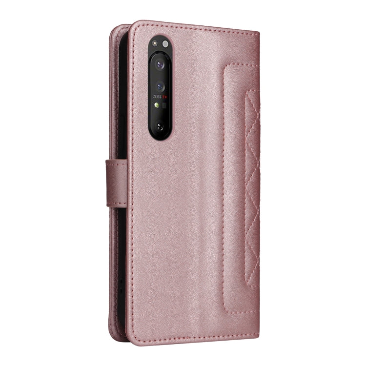 For Sony Xperia 1 II Diamond Lattice Leather Flip Phone Case