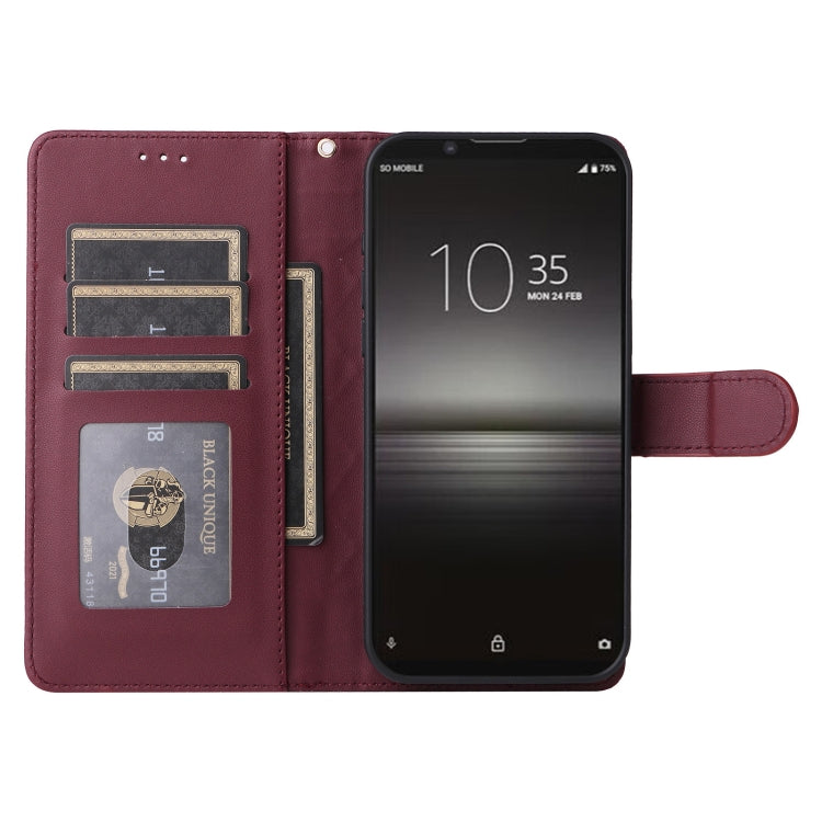 For Sony Xperia 1 II Diamond Lattice Leather Flip Phone Case
