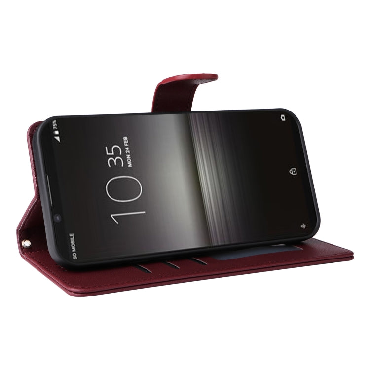 For Sony Xperia 1 II Diamond Lattice Leather Flip Phone Case