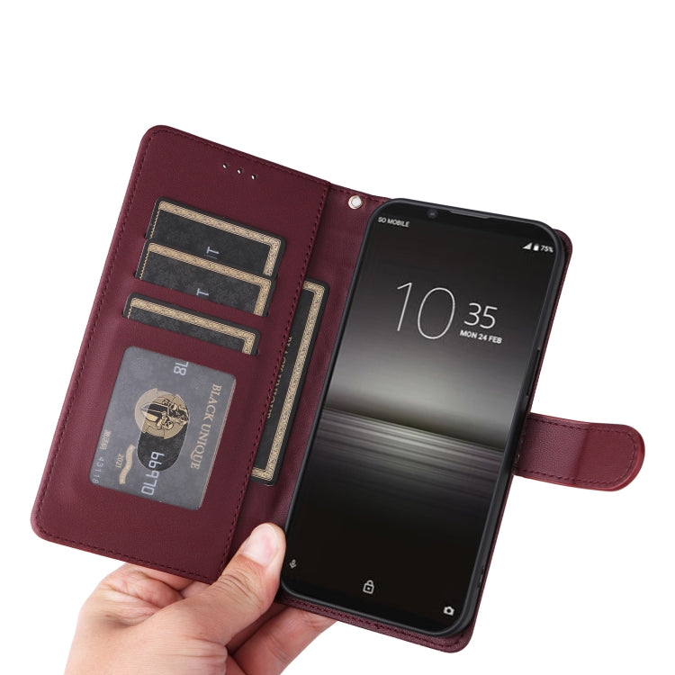 For Sony Xperia 1 II Diamond Lattice Leather Flip Phone Case
