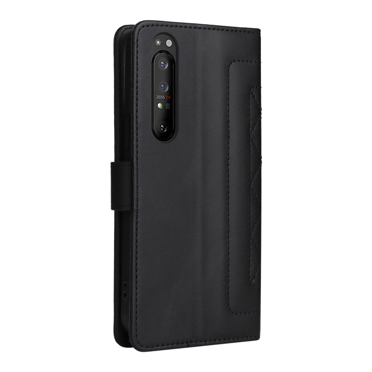 For Sony Xperia 1 II Diamond Lattice Leather Flip Phone Case