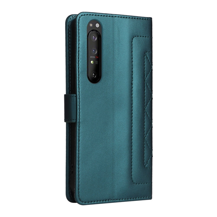 For Sony Xperia 1 II Diamond Lattice Leather Flip Phone Case