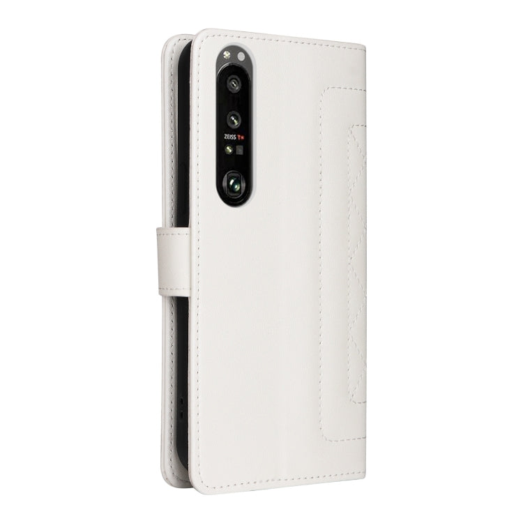 For Sony Xperia 1 III Diamond Lattice Leather Flip Phone Case