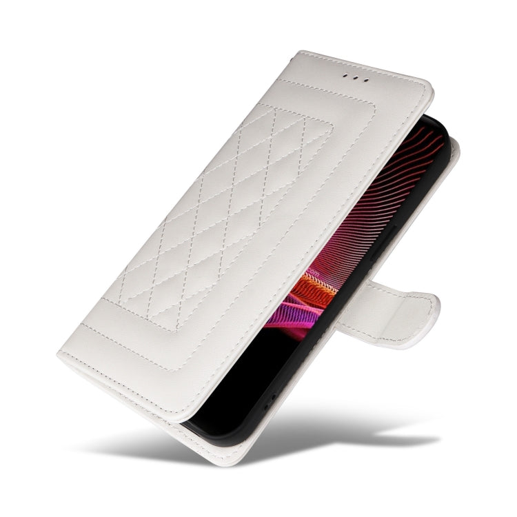 For Sony Xperia 1 III Diamond Lattice Leather Flip Phone Case