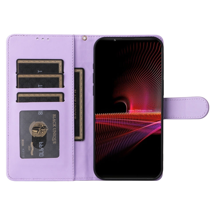For Sony Xperia 1 III Diamond Lattice Leather Flip Phone Case