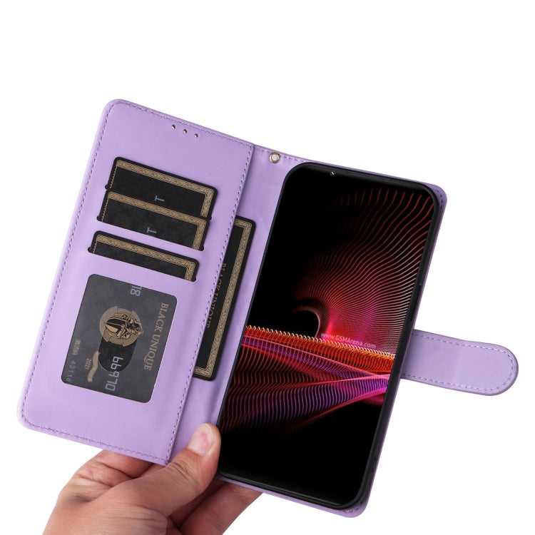 For Sony Xperia 1 III Diamond Lattice Leather Flip Phone Case