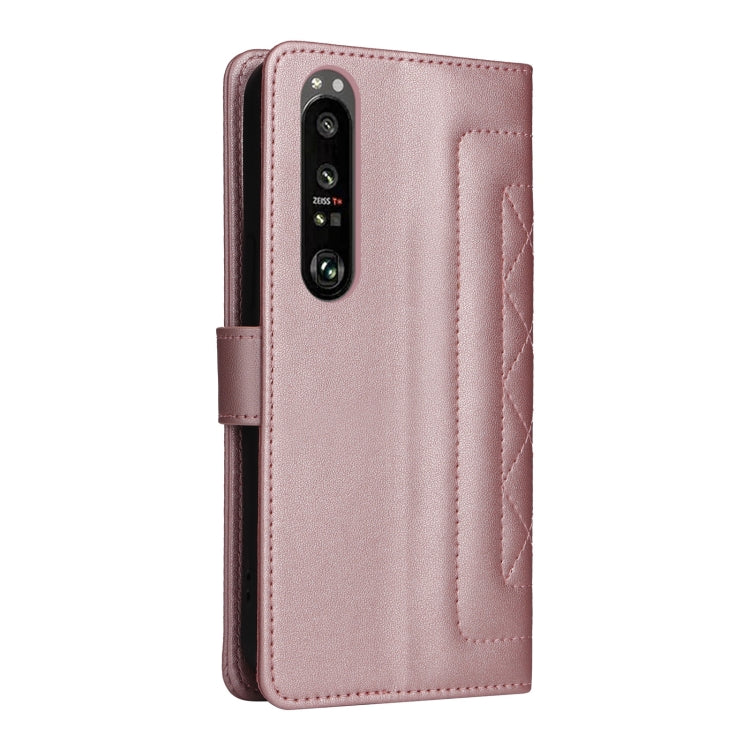 For Sony Xperia 1 III Diamond Lattice Leather Flip Phone Case