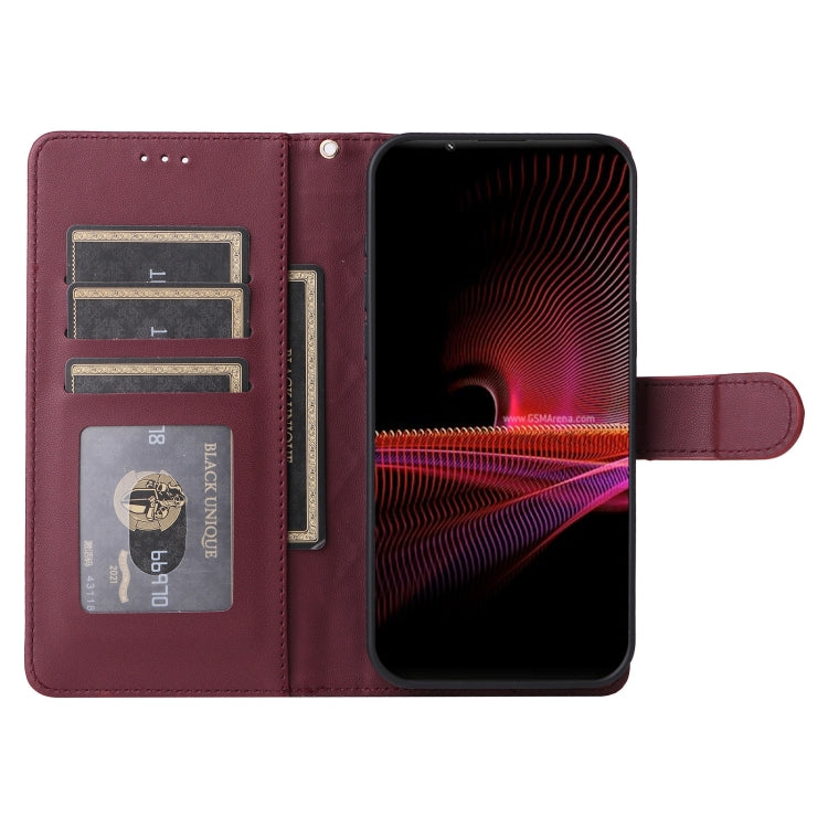 For Sony Xperia 1 III Diamond Lattice Leather Flip Phone Case