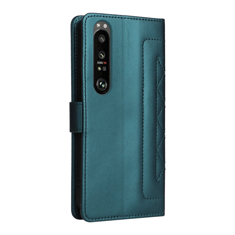 For Sony Xperia 1 III Diamond Lattice Leather Flip Phone Case