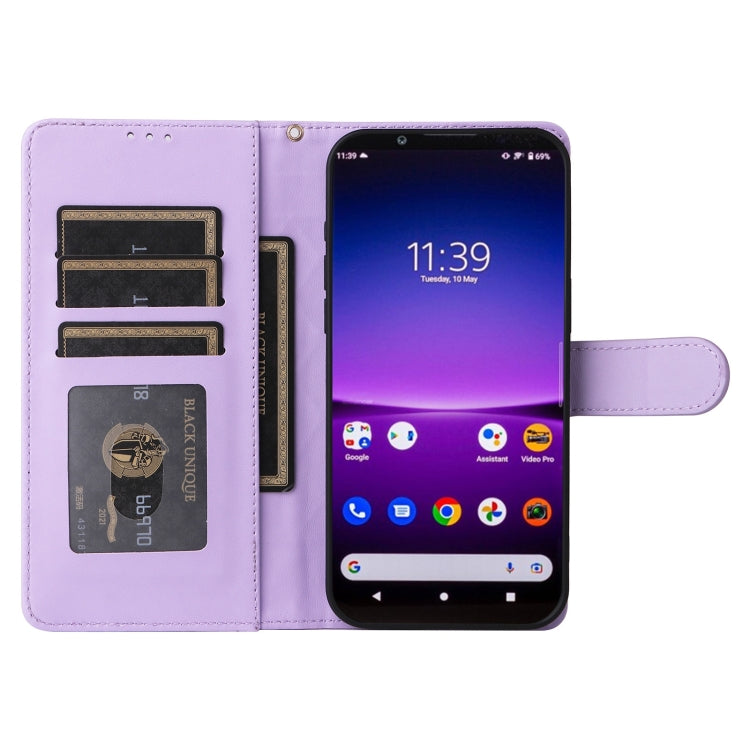 For Sony Xperia 1 IV Diamond Lattice Leather Flip Phone Case