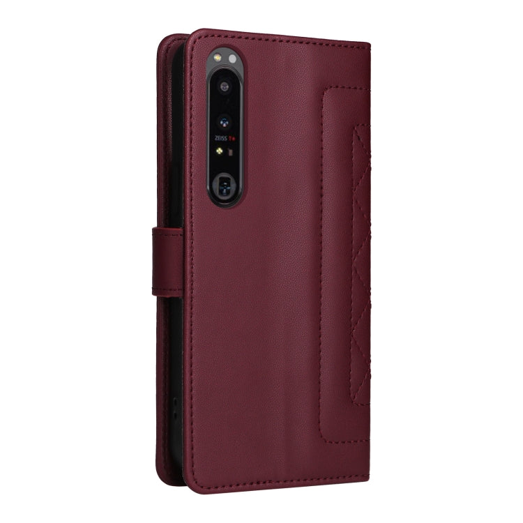 For Sony Xperia 1 IV Diamond Lattice Leather Flip Phone Case